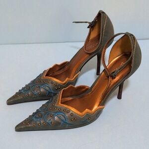 Luna Rosa by Pazzo, Jennie, leather, turquoise/green, heels, size 10